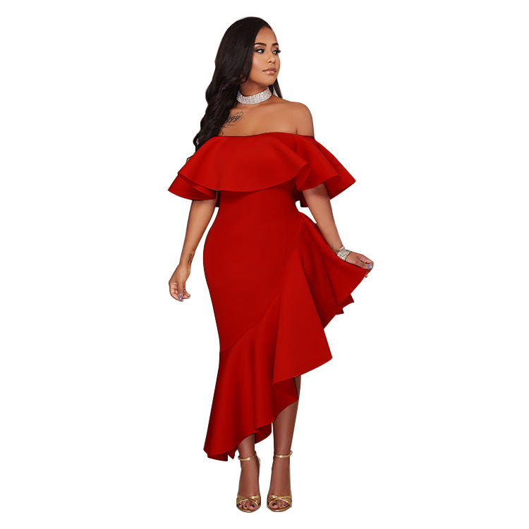 Flaring Red Dress