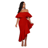 Flaring Red Dress