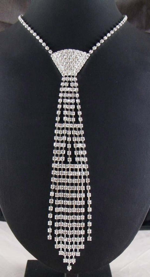 Rhinestone Tie Choker
