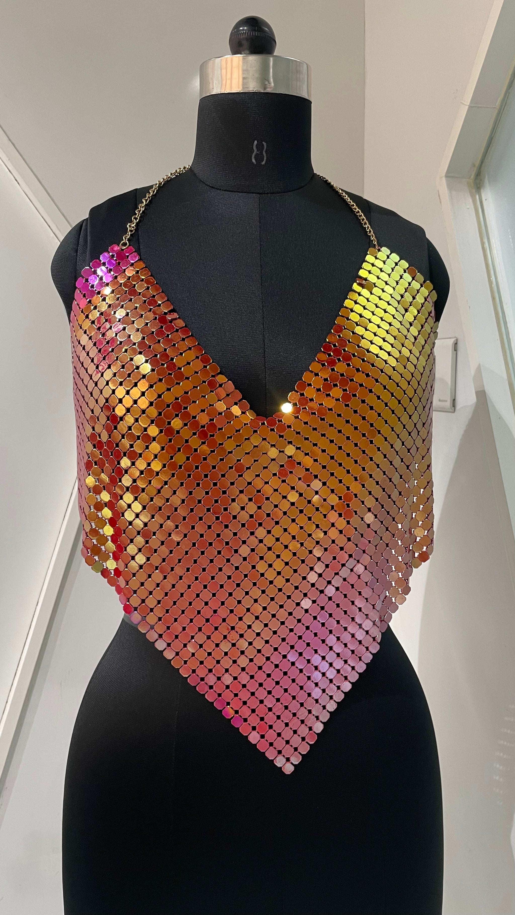 Blinged Backless Top