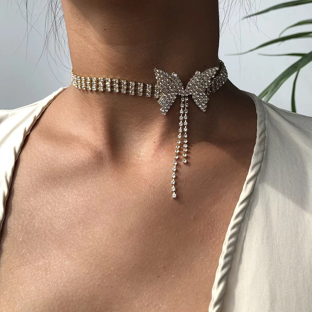 Bling Butterfly Choker