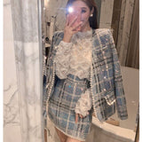 Amber Pearl Two Piece Blazer and Mini Skirt Set