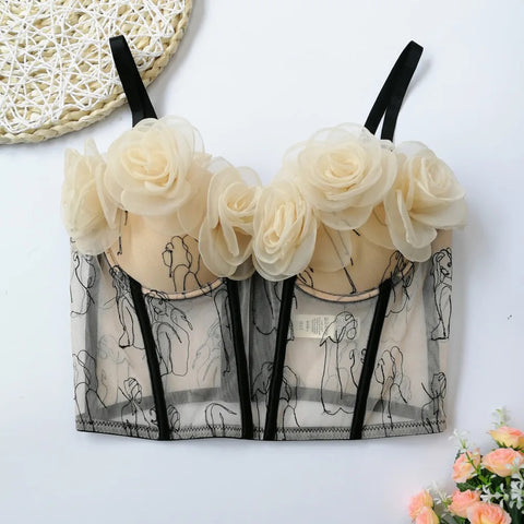 Floral Drama Bustier