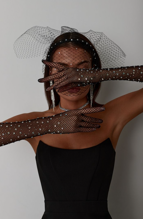 Bling Mesh Gloves