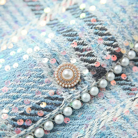 Amber Pearl Two Piece Blazer and Mini Skirt Set