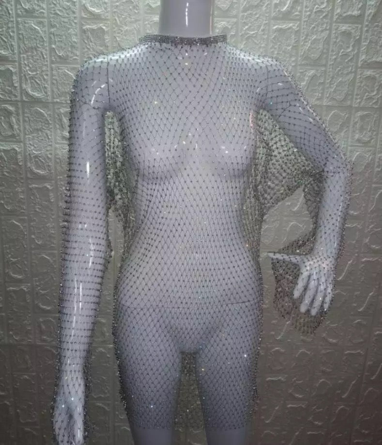 Mesh Diamond Dress
