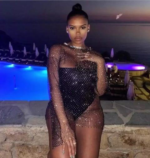 Mesh Diamond Dress