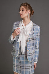 Amber Pearl Two Piece Blazer and Mini Skirt Set