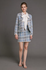 Amber Pearl Two Piece Blazer and Mini Skirt Set