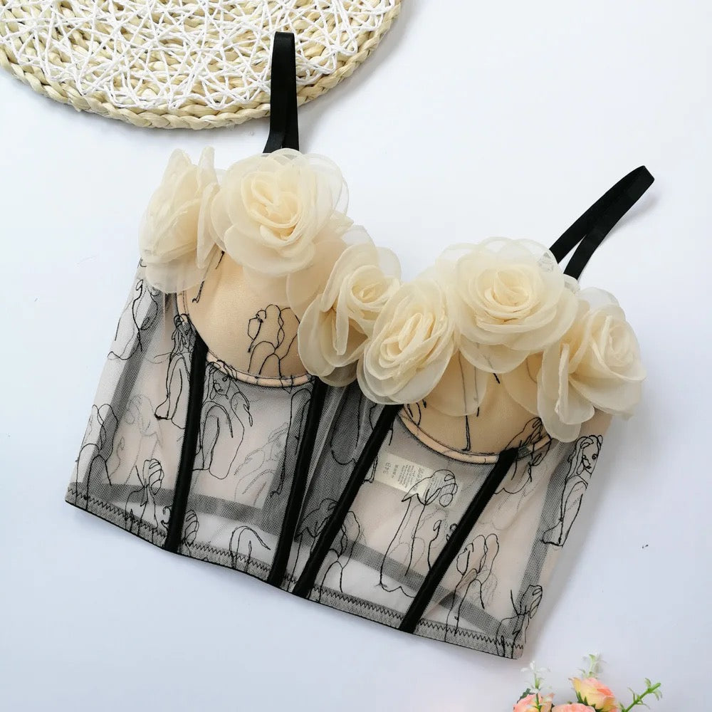 Floral Drama Bustier