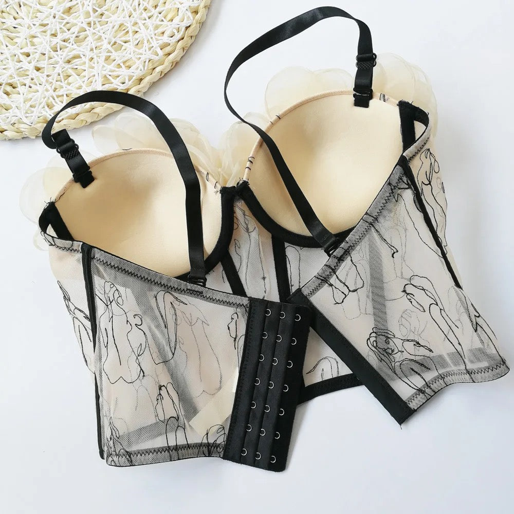Floral Drama Bustier